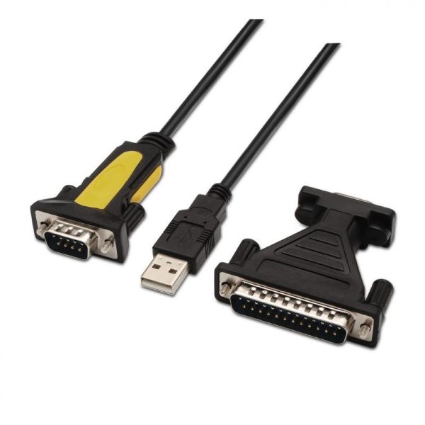 Adaptador USB (M) A RS232/DB9/DB25 (M) 1.80Mts Aisens