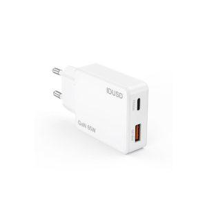 Carregador Parede Gan USB 3.0 + USB-C 65W D350B - Idusd