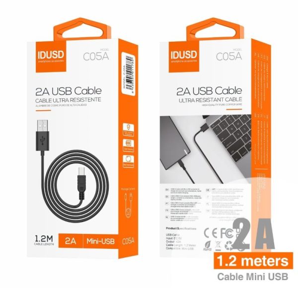 Cabo Mini USB V3 2A 1Mts C05A – Idusd - Image 2