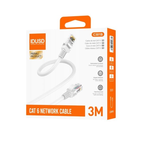 Cabo Rede CAT6 UTP 3Mts C301B - Idusd - Image 2