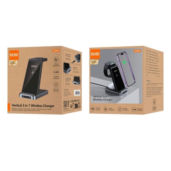 Carregador Wireless Flex 3 em 1 Charger 15W D254A - Idusd - Image 2