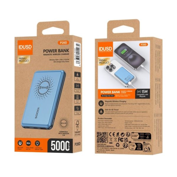 Power Bank Mag Slim 5000mAh P20D - Idusd - Image 2