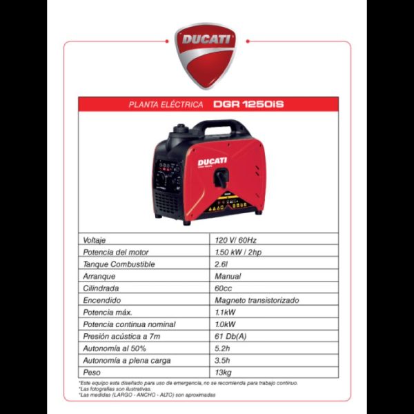 Gerador Ducati DGR 1250i 1,100kW - Image 2