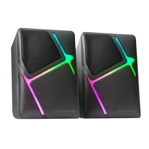 Colunas Gaming MS-H Stereo 2.0 RGB 3D Surround 10W Mars Gaming