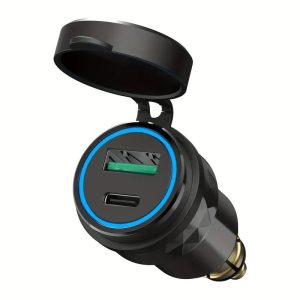 Carregador Para Tomada DIN USB-C/USB (Moto)