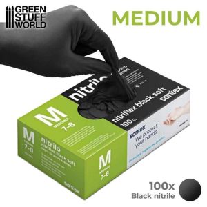 Luvas Nitrilo S/ Pó Nitrilflex Black GD20 T/M 100unid. Santex
