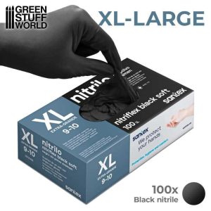 Luvas Nitrilo S/ Pó Nitrilflex Black GD20 T/XL 100unid. Santex
