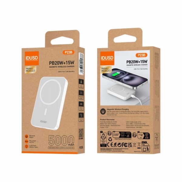 Power Bank Mag 5.000mAh 15W P23B - Idusd - Image 2