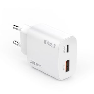 Carregador Parede Gan PD45W Type-C/USB D380B - Idusd