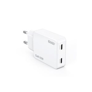 Carregador Parede Gan PD65W 2xType-C D360B - Idusd