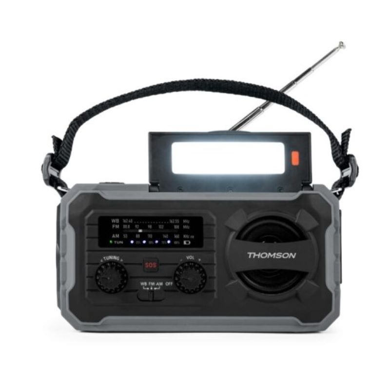 Radio Solar Portatil SOS - AM/FM - Bateria de 8000mAh Thomson