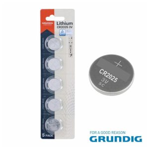 Pilhas Litio CR2025 3V Pack-5 Grundig