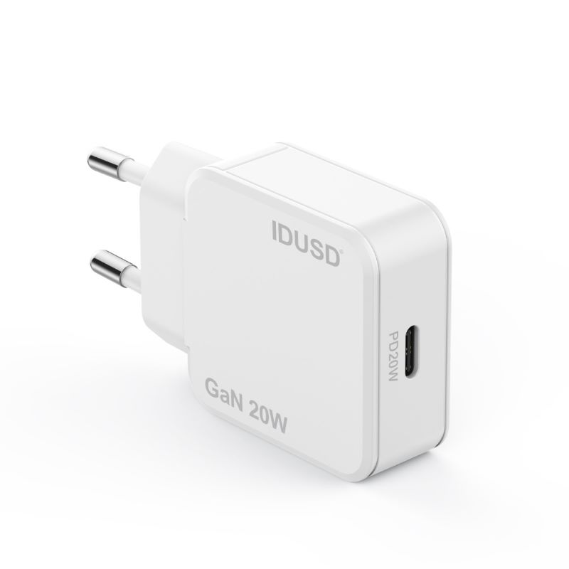 Carregador Parede Gan PD20W 1xType-C D300B - Idusd