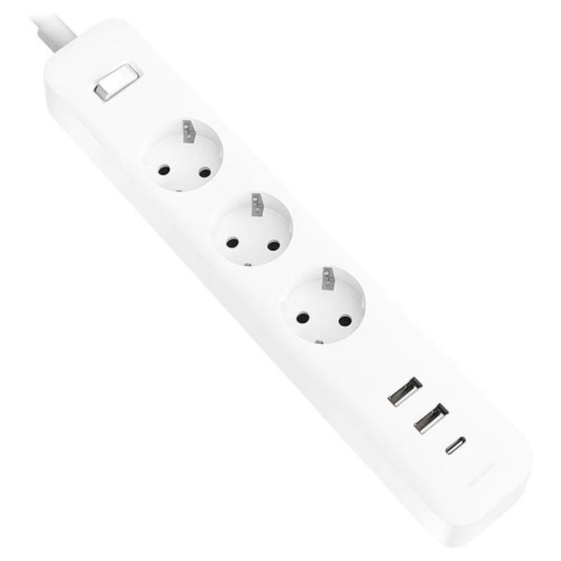 Regua C/ Interruptor 3 Tomadas Schuko - 2xUSB-C + 1xUSB-A Xiaomi