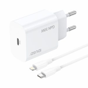 Carregador GaN PD30W USB-C a Lightning D375B - Idusd