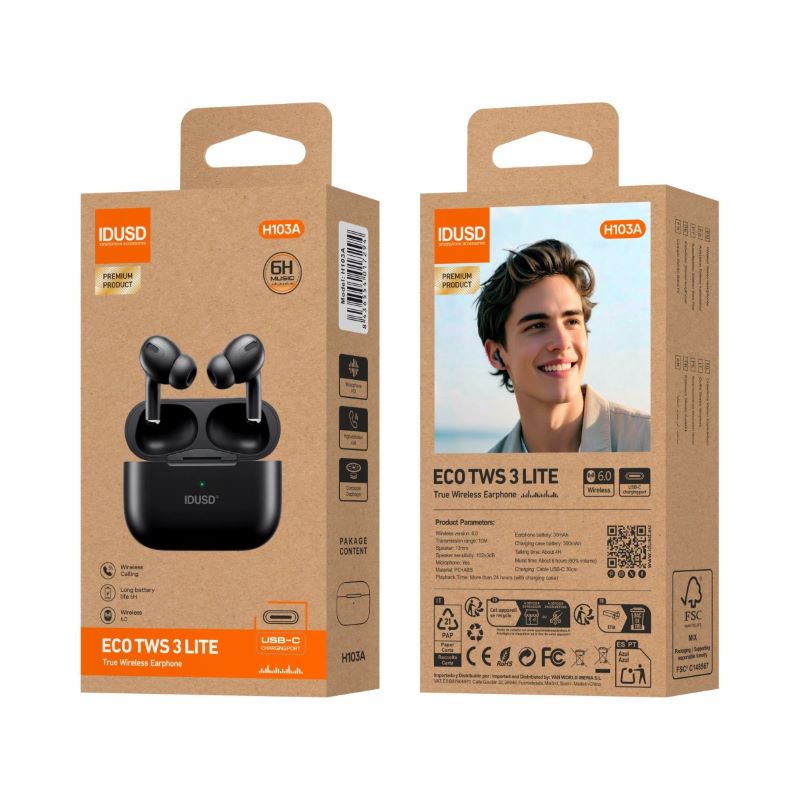 Auriculares Bluetooth Earphone TWS 3 Lite 6H - H103A Idusd - Image 2