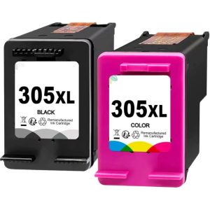 Conjunto 2 Tinteiros Reciclados HP 305XL BK / 305XL Cor