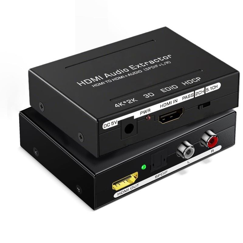 Conversor Extrator de Audio HDMI->HDMI+Toslink+RCA Prok
