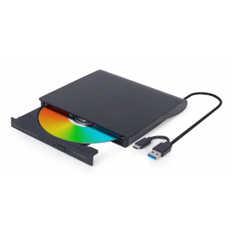 Drive Óptica Externa USB 3.1 DVD-USB-031-BW CD/DVD 24x/8x Preta Gembird